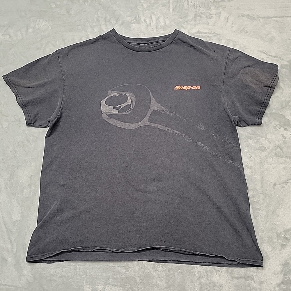 Snap-On Shirt Mens Large Gray Wrench Graphic Distressed Mechanic Tool Tee